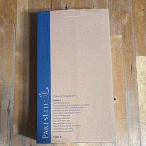 New In Box PartyLite Clearly Creative Tall Symmetry Pair